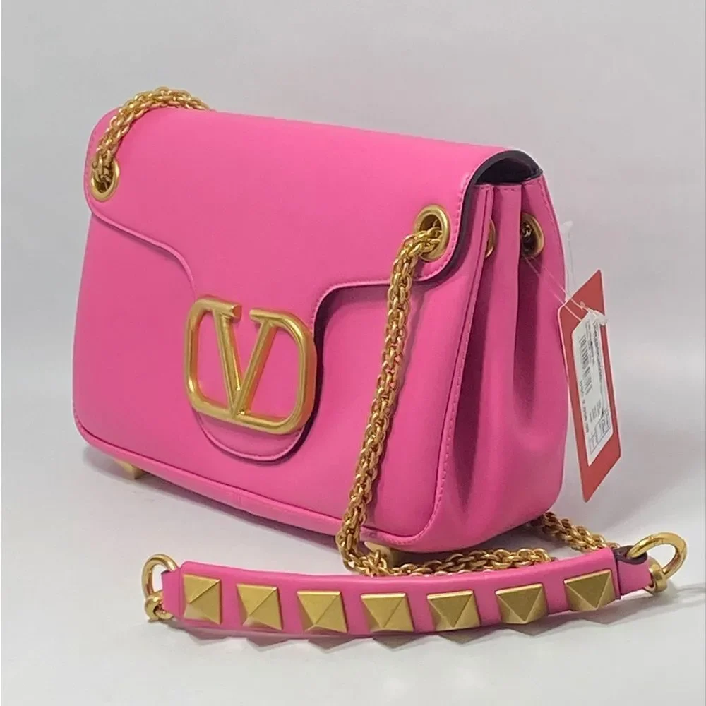 Valentino Garavani VLogo Leather Shoulder Bag